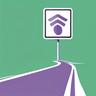 Stylized road sign icon